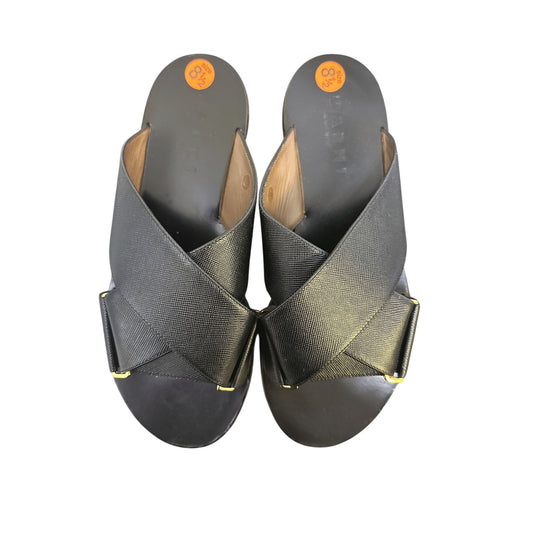 Marni Black Platform Sandals w/Gold Accents Size 8.5