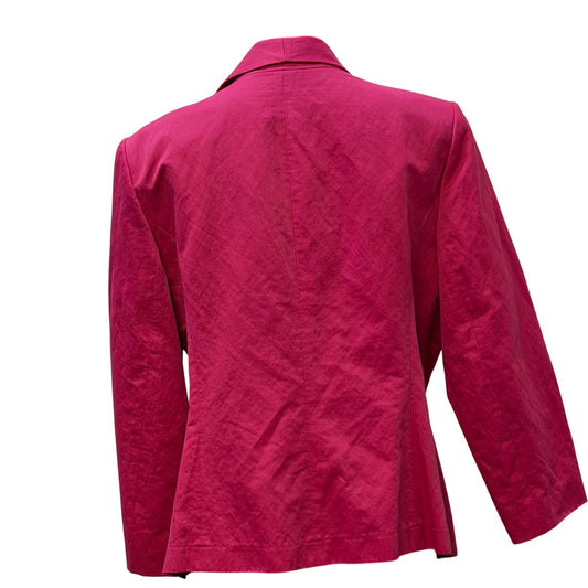 Lafayette 148 Pink Waterfall Open-Front Blazer Size 16