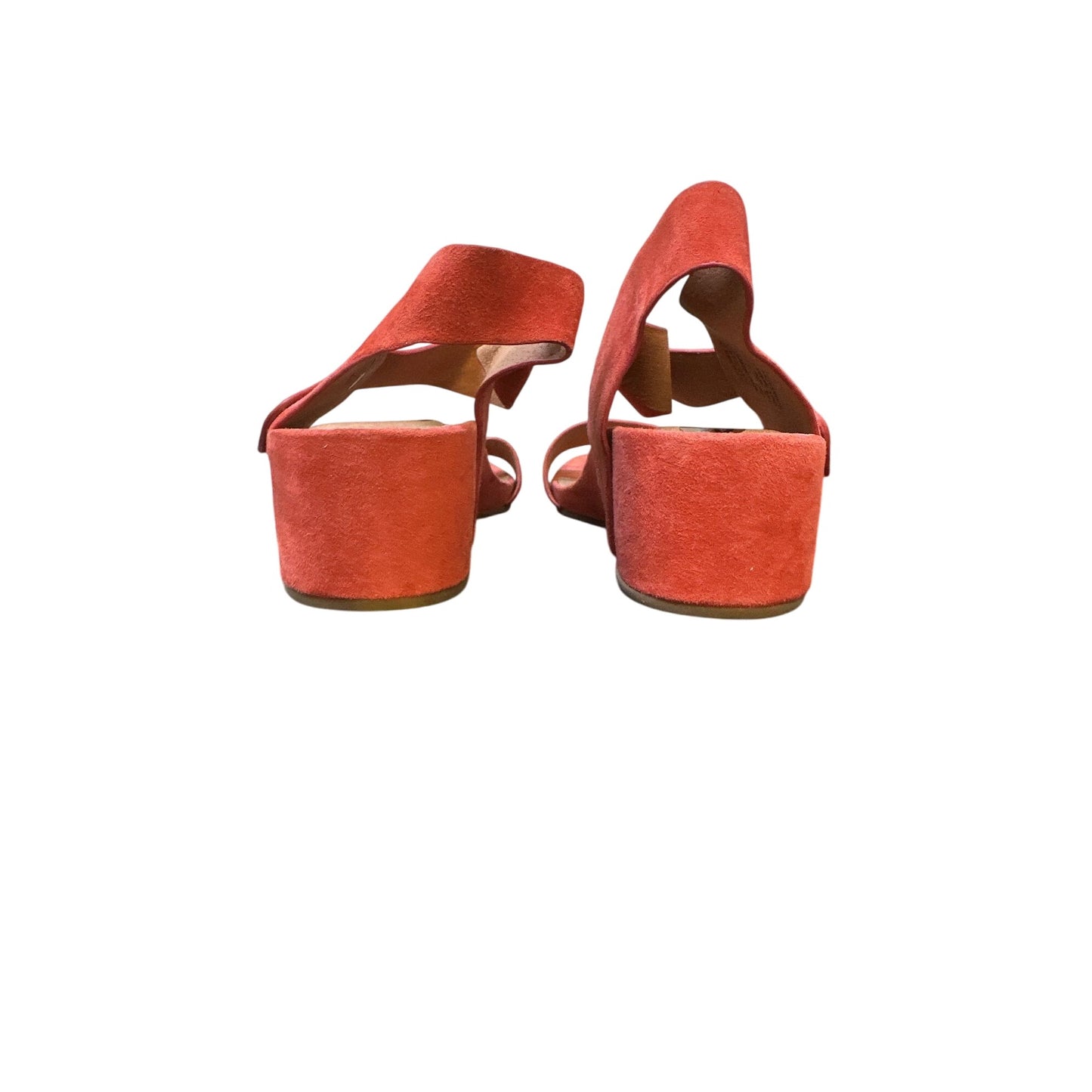 Gentle Souls Red Suede Open-Toe Wedge Sandals Size 10