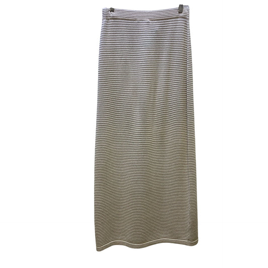 MaxMara Runway Long Viscose Yarn Skirt Tan M