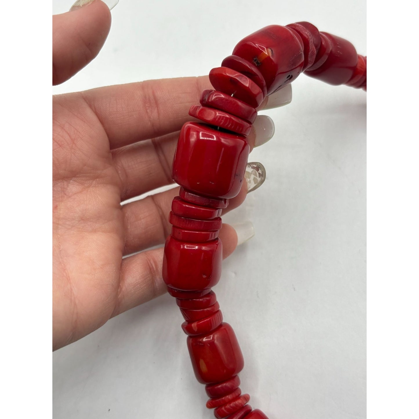 Jay King DTR Mine Finds Sterling Silver Red Coral Disk Necklace