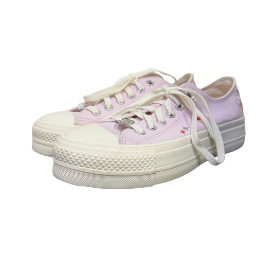 Converse All Star Pink Platform Low Top Sneakers Size 6.5