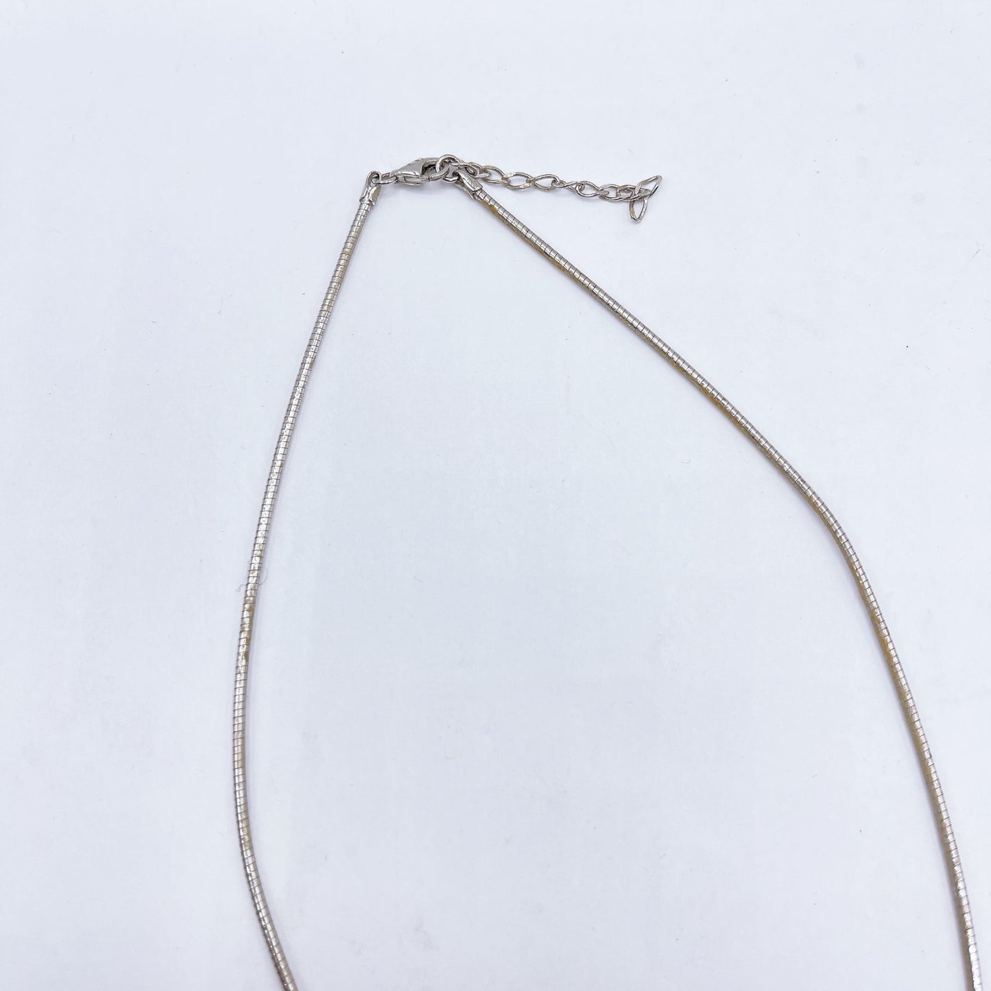 Sterling Silver Oval Blue Gemstone Pendant Necklace 15"