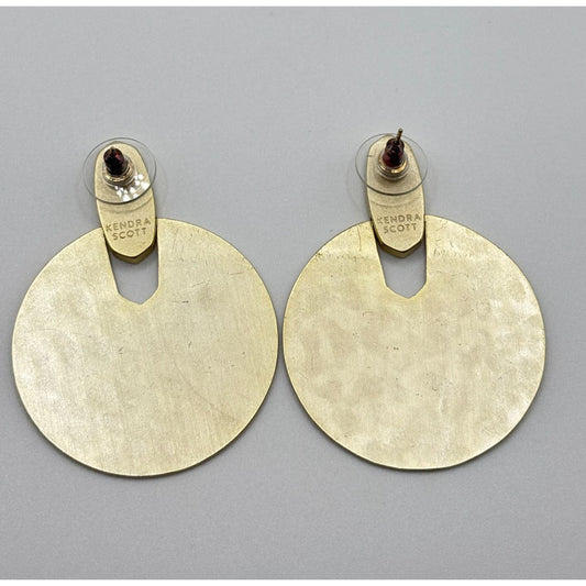Kendra Scott Didi Disk Hammered Earrings Gold-Tone