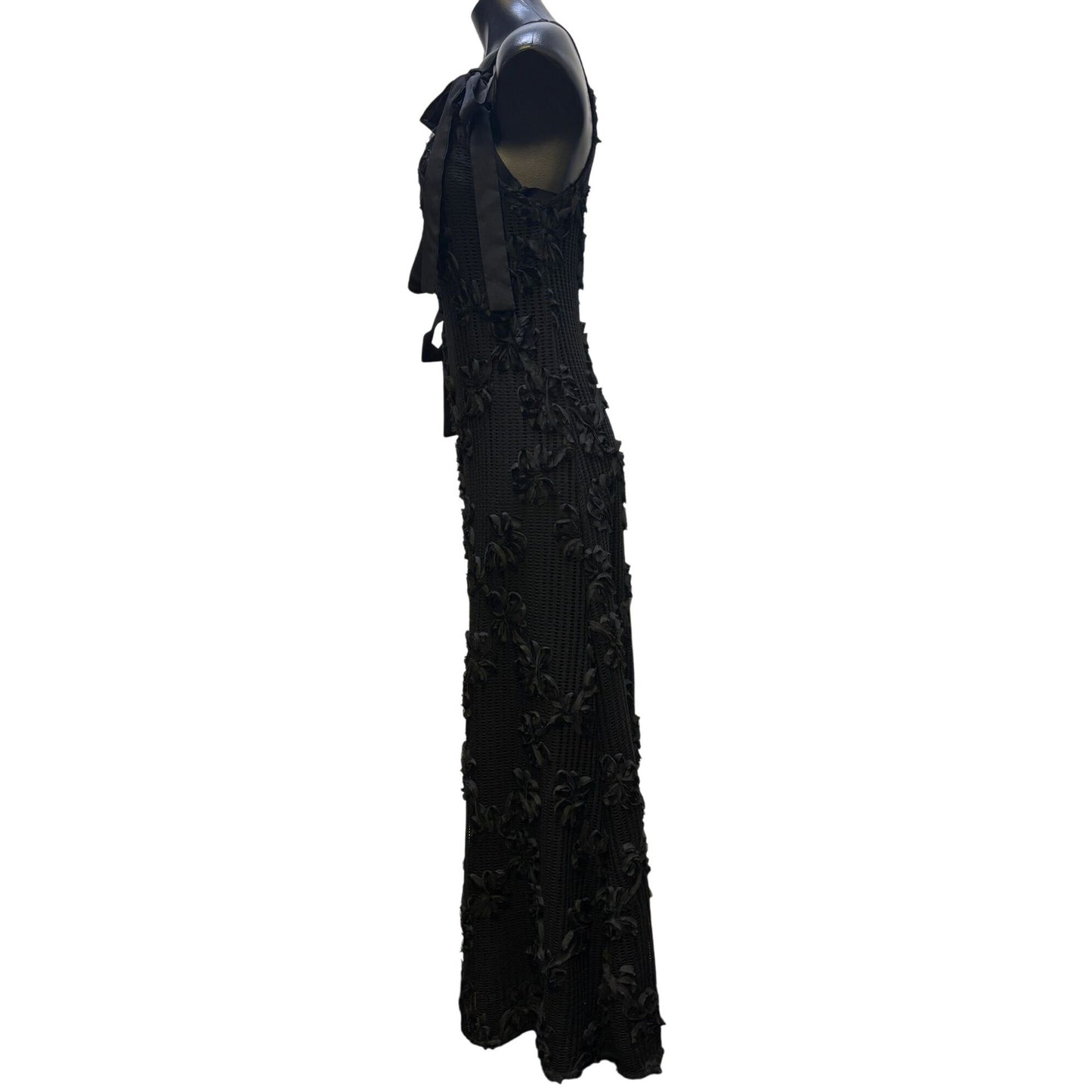 En Saison Ribbon Accent Black Gown L