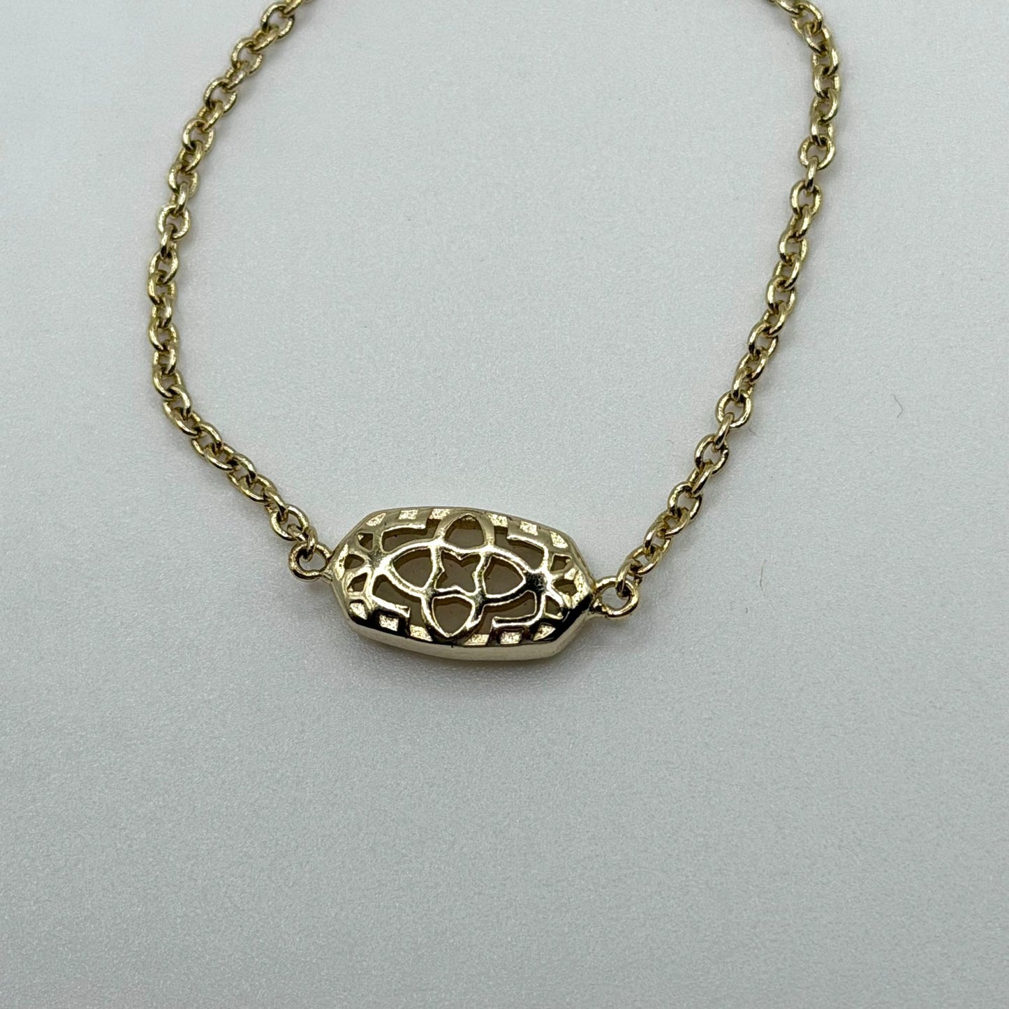 Kendra Scott Elaina Gold Adjustable Chain Bracelet Gold Tone