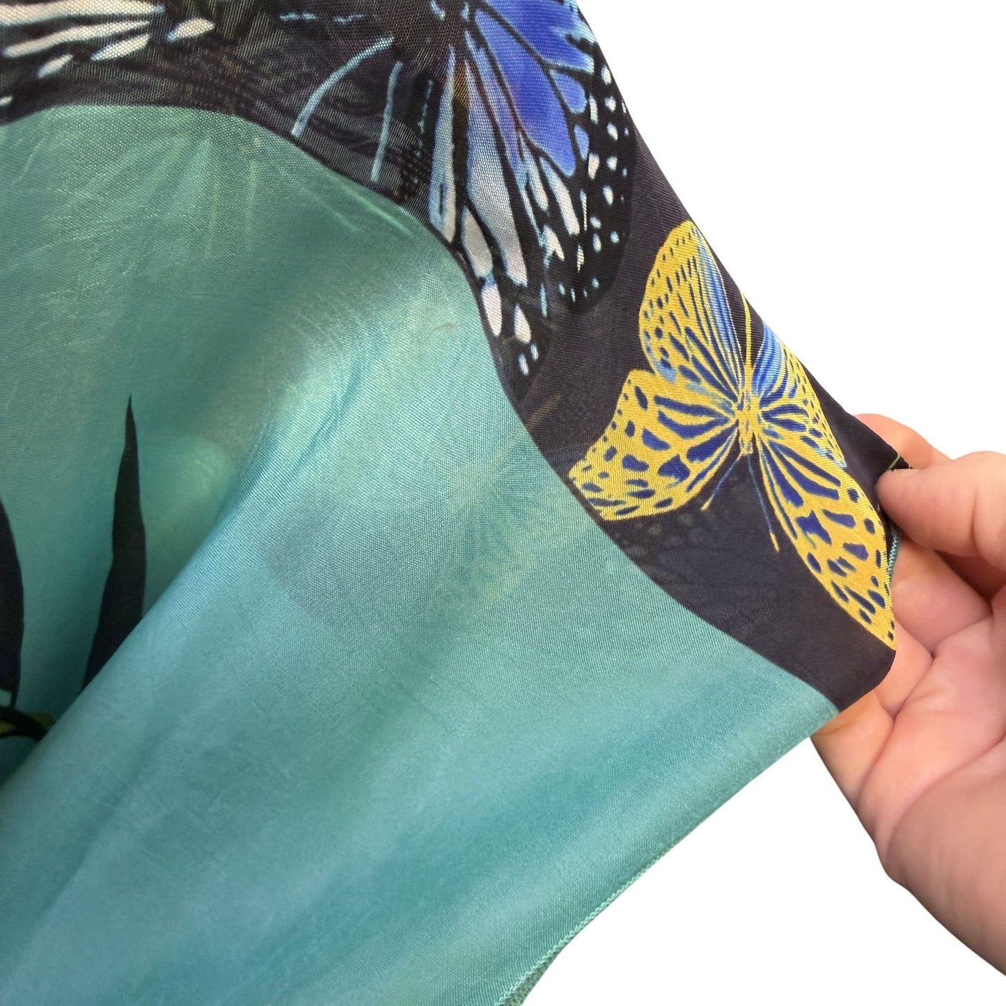 Johnny Was Blue Multi Floral Maxi Dress & Slip Set Size S