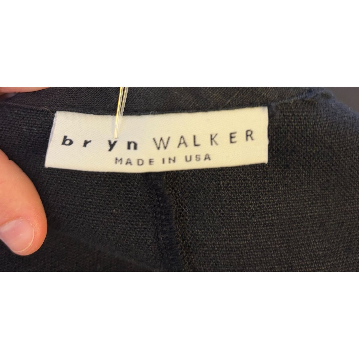 Bryn Walker Black Linen Dress M