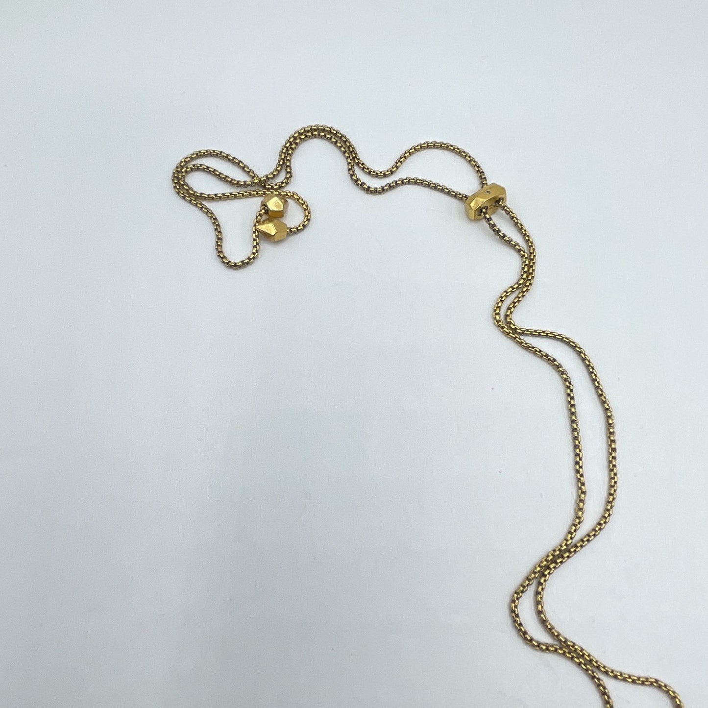 Kendra Scott Gold-Tone Chain Necklace Green Stone Pendant