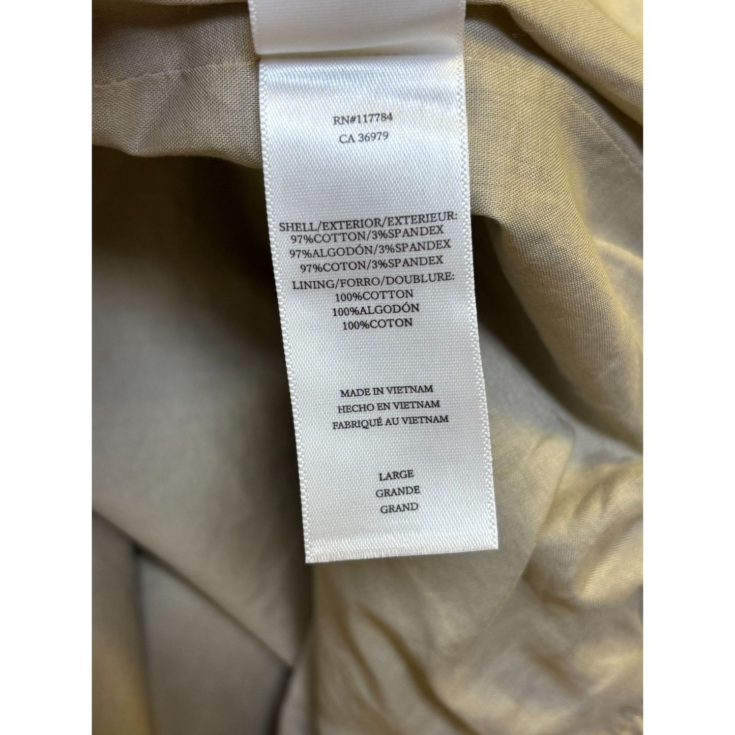 NWT Rails Khaki Double-Breasted Cropped Jacket Size L