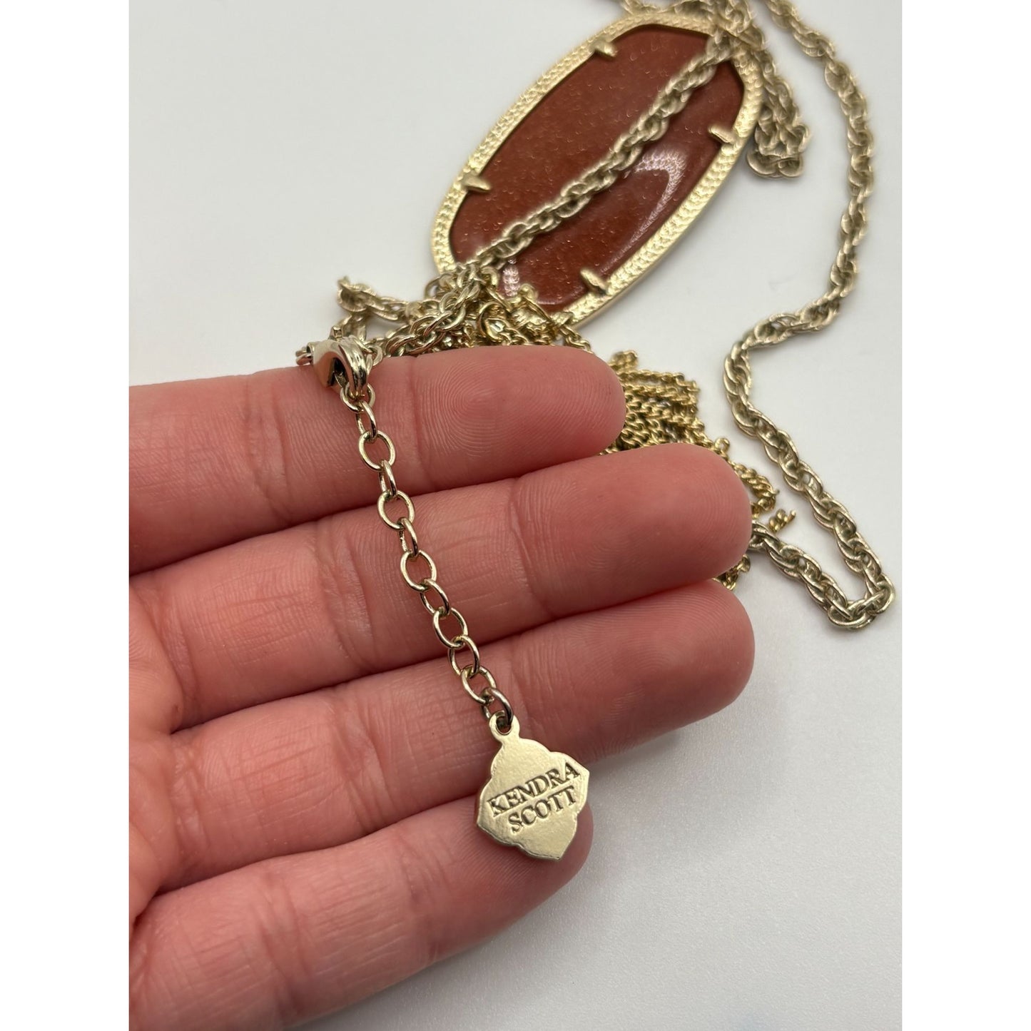 Kendra Scott Goldstone Pendant Necklace With Tassel & Chain