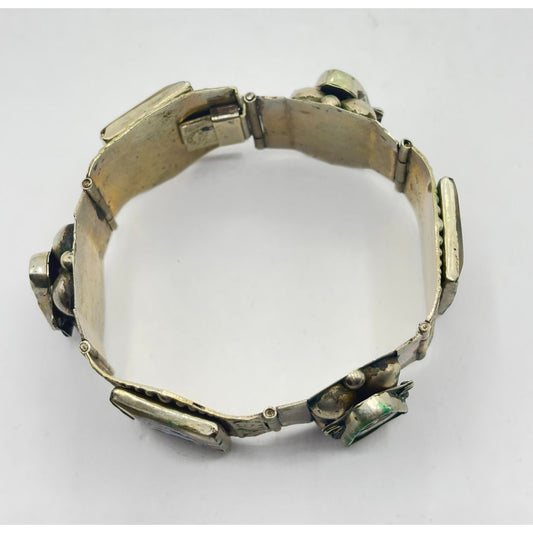 Vintage 925 Silver Abalone Bracelet