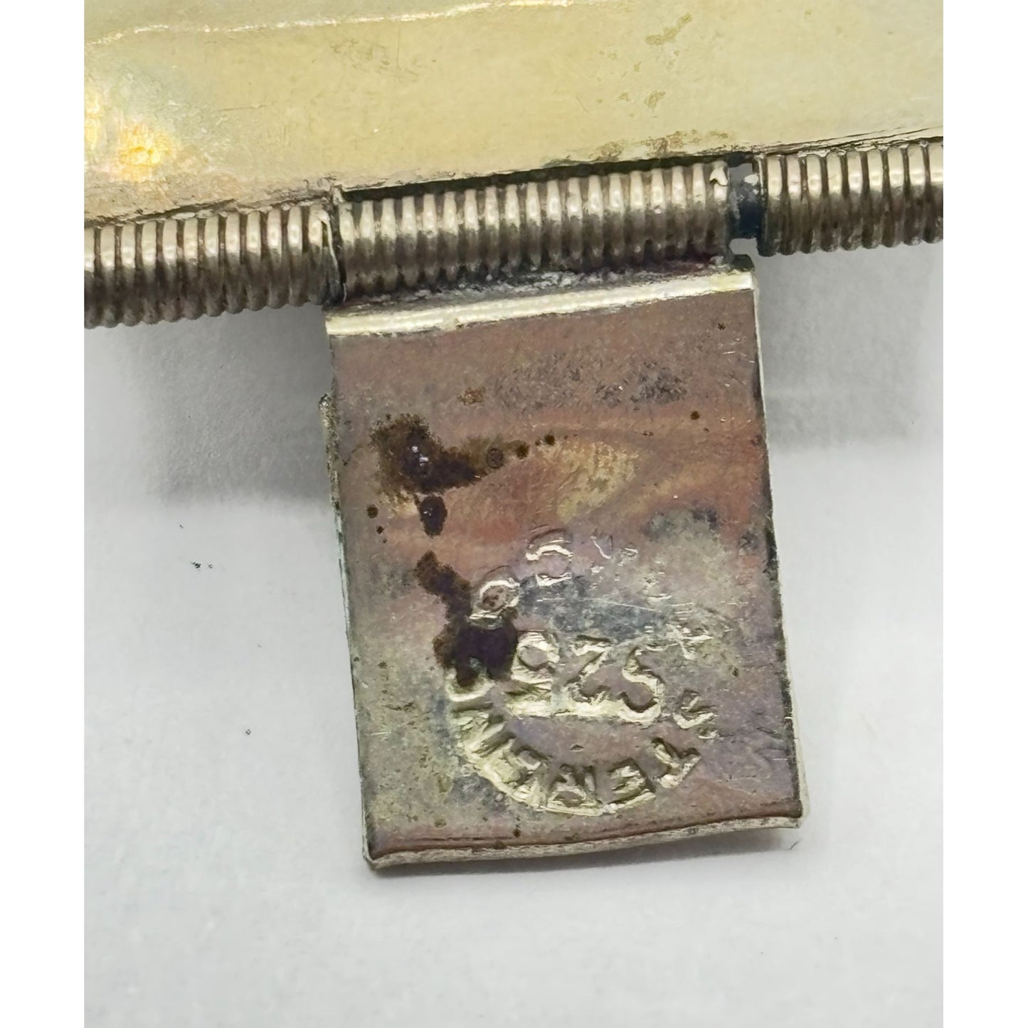 Vintage 925 Silver Abalone Bracelet