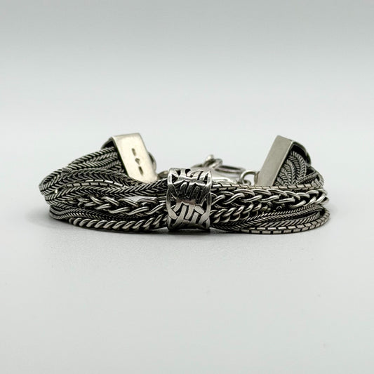Silpada Talk Of The Town Multi-Chain 925 Sterling Silver Adjustable Bracelet