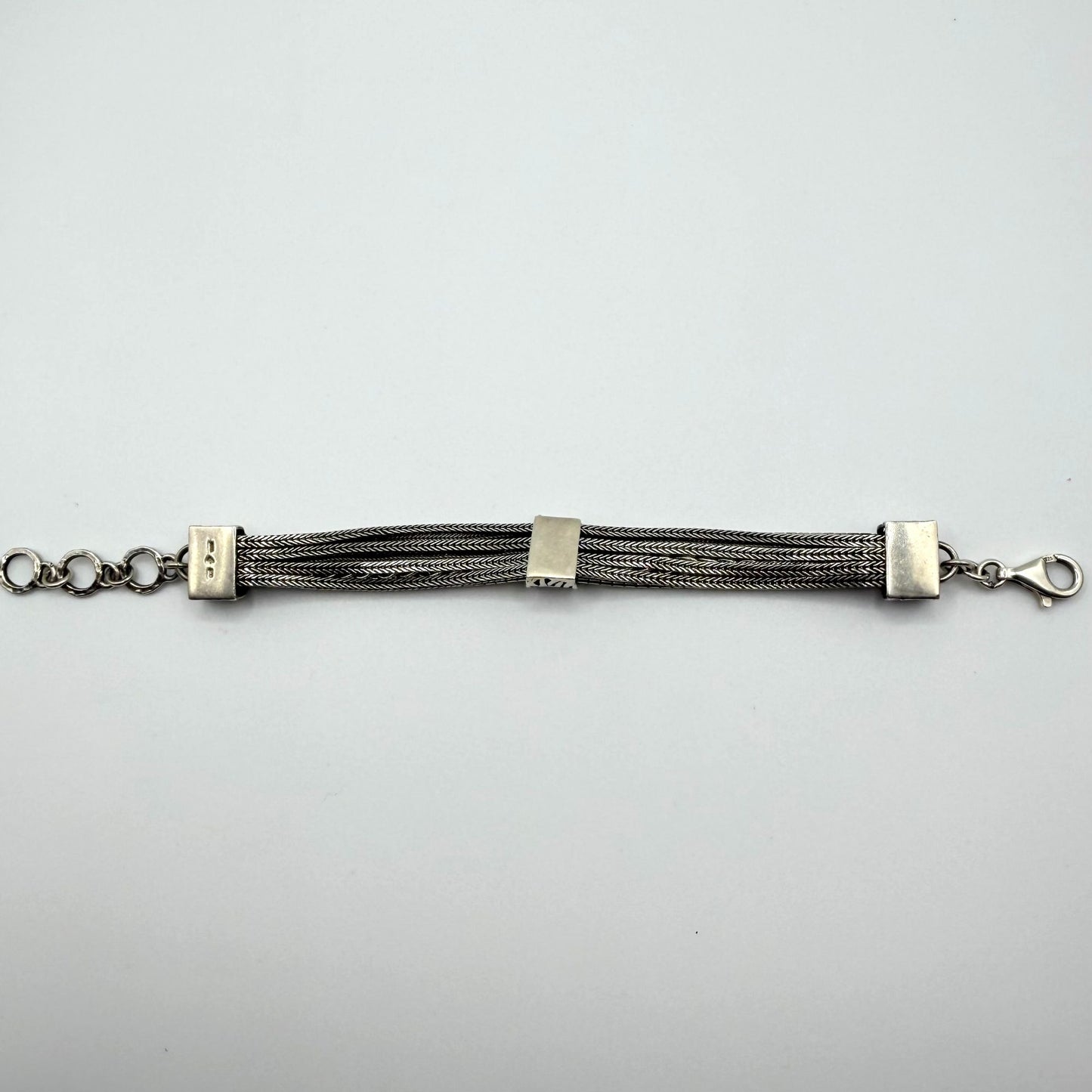Silpada Talk Of The Town Multi-Chain 925 Sterling Silver Adjustable Bracelet