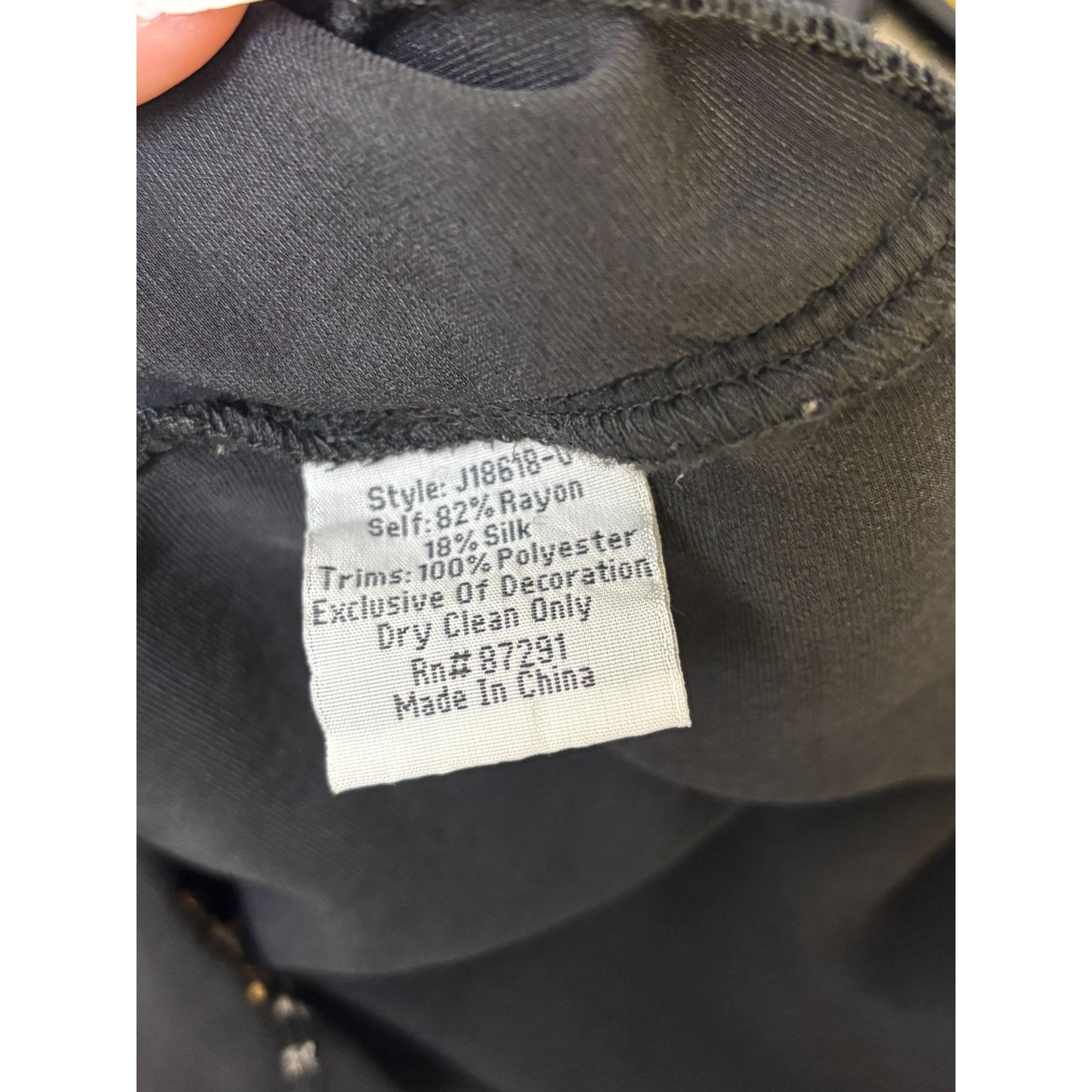 Johnny Was Black Velvet Embroidered Blouse Size M