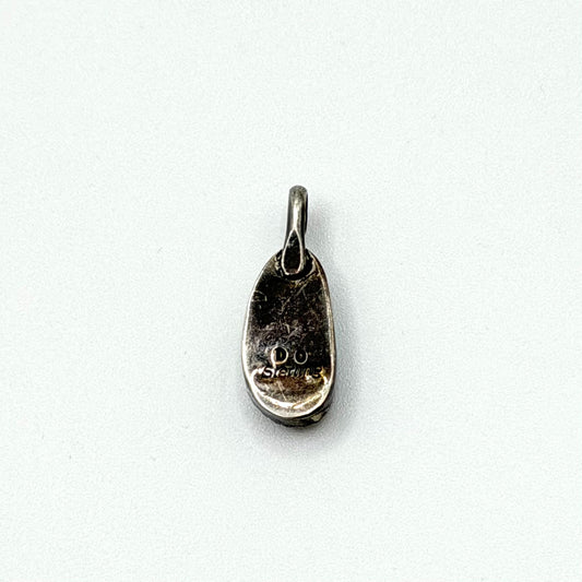 D O 925 Sterling Silver Turquoise Pendant With Brown Gradient Stone Design