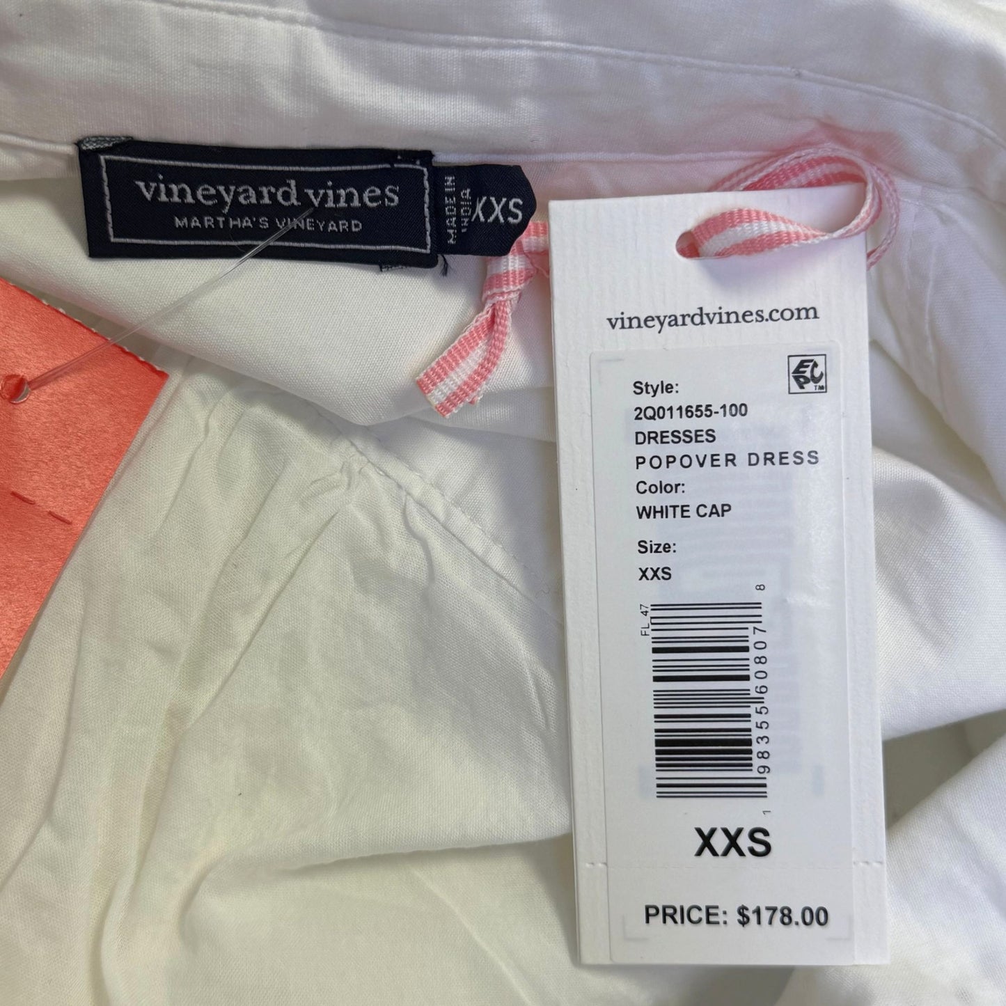 NWT Vineyard Vines White Popover Dress XXS