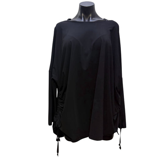 Bryan Walker Side Tie Black Blouse L