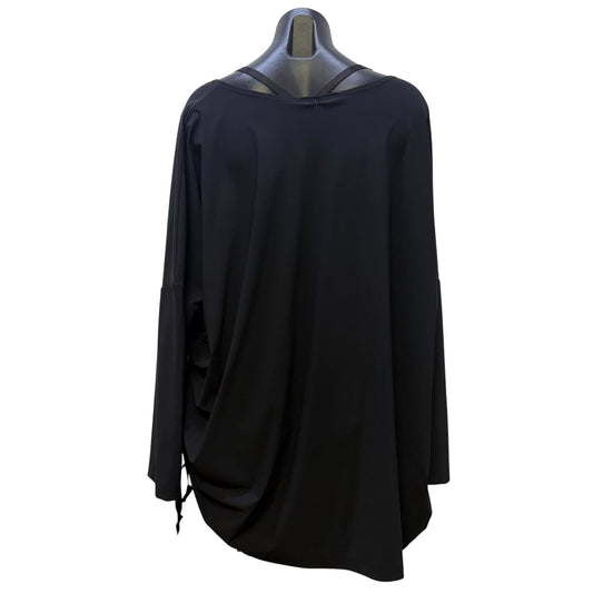 Bryan Walker Side Tie Black Blouse L