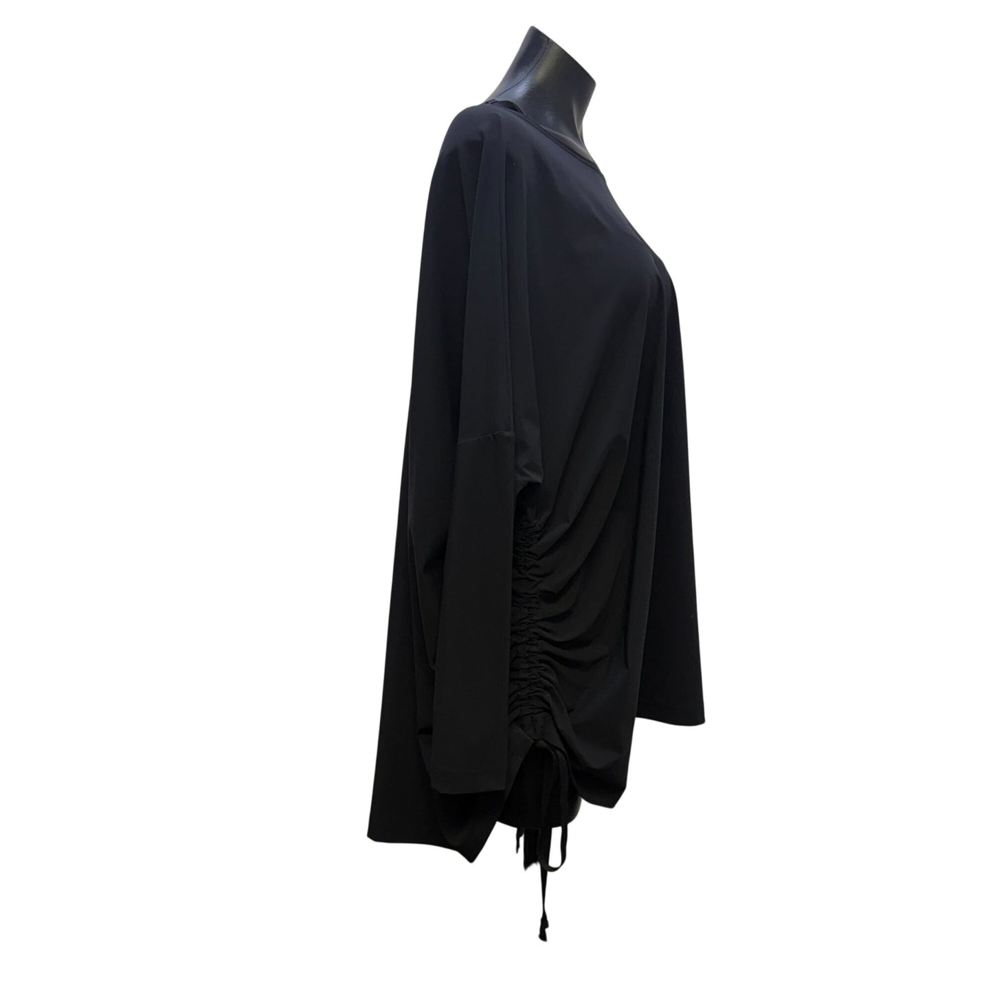 Bryan Walker Side Tie Black Blouse L