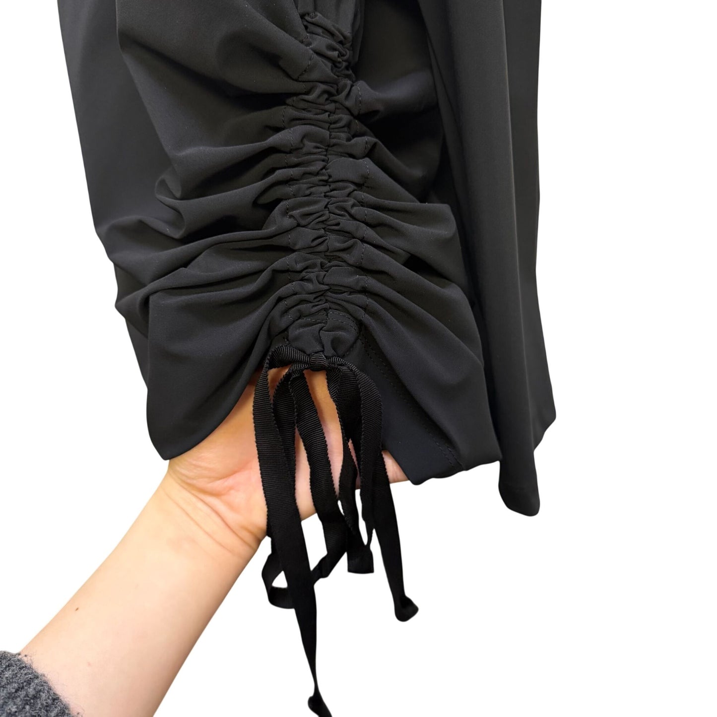 Bryan Walker Side Tie Black Blouse L