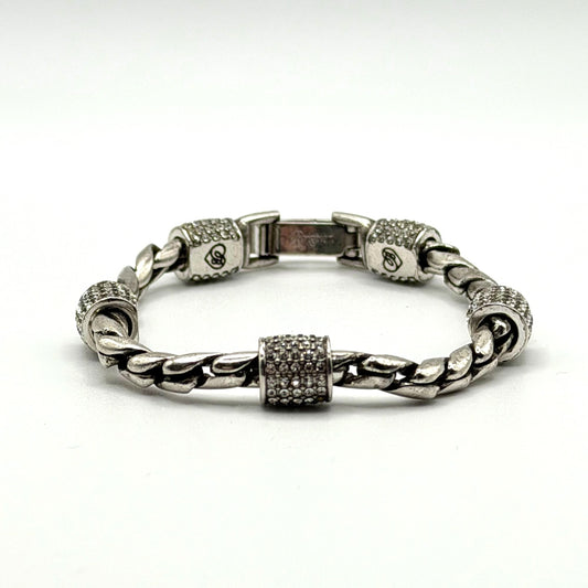 Brighton Meridian Silver-Tone Bracelet With Crystal Accents