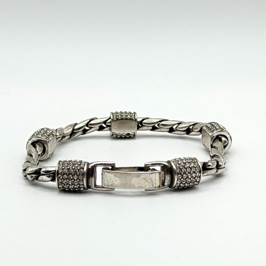 Brighton Meridian Silver-Tone Bracelet With Crystal Accents