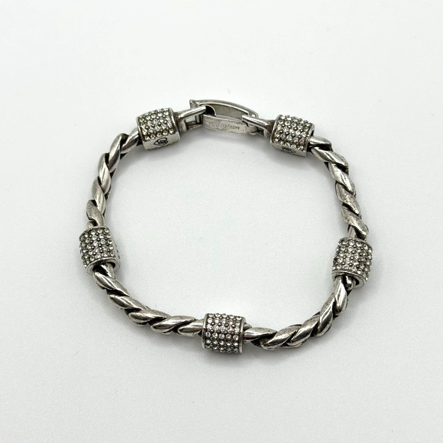 Brighton Meridian Silver-Tone Bracelet With Crystal Accents