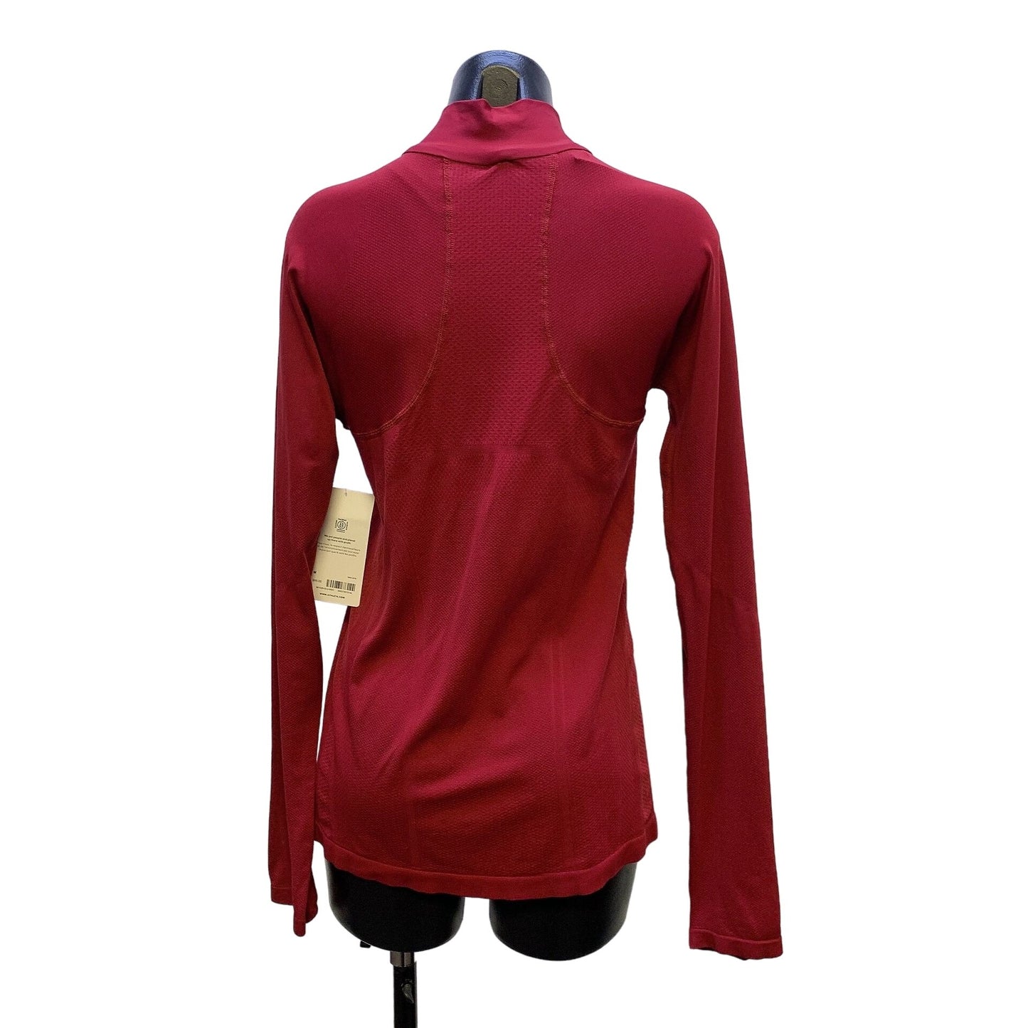 NWT Athleta Women's Maroon Long Sleeve Performance Half-Zip Pullover Top Size M