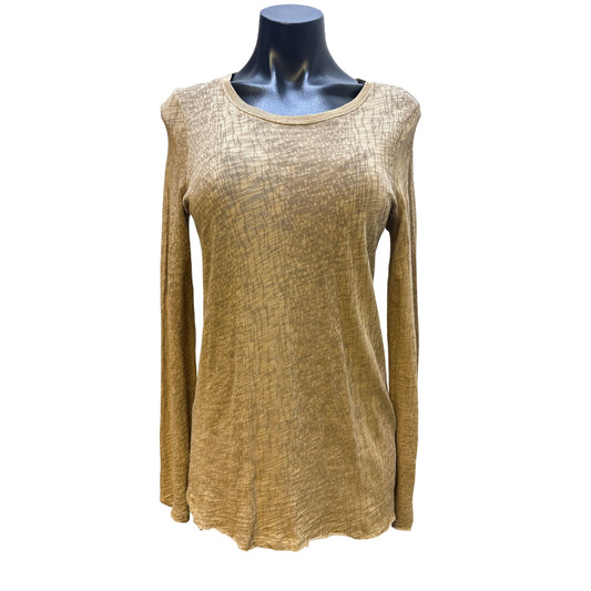 ATM Tan w/Brown Veining T-Shirt Top Size XS