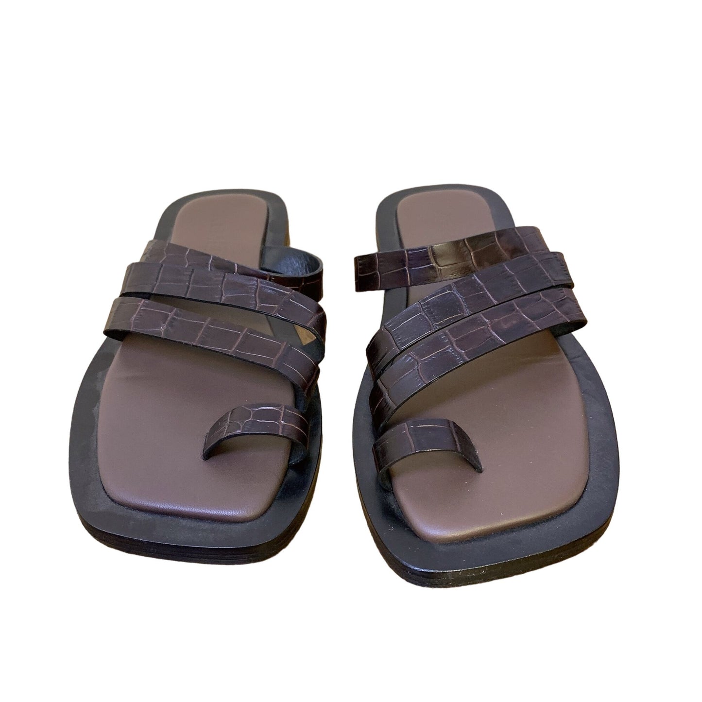 *A. Emery Brown Leather Sandals Size 7.5