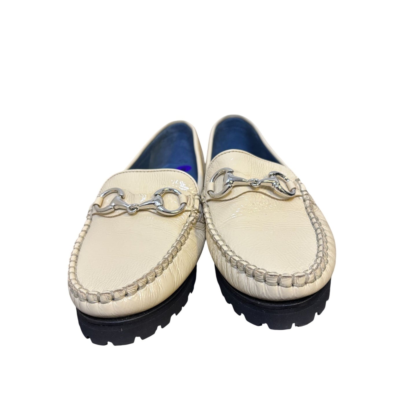 Robert Zur Patent Leather Cream Loafers Size 8