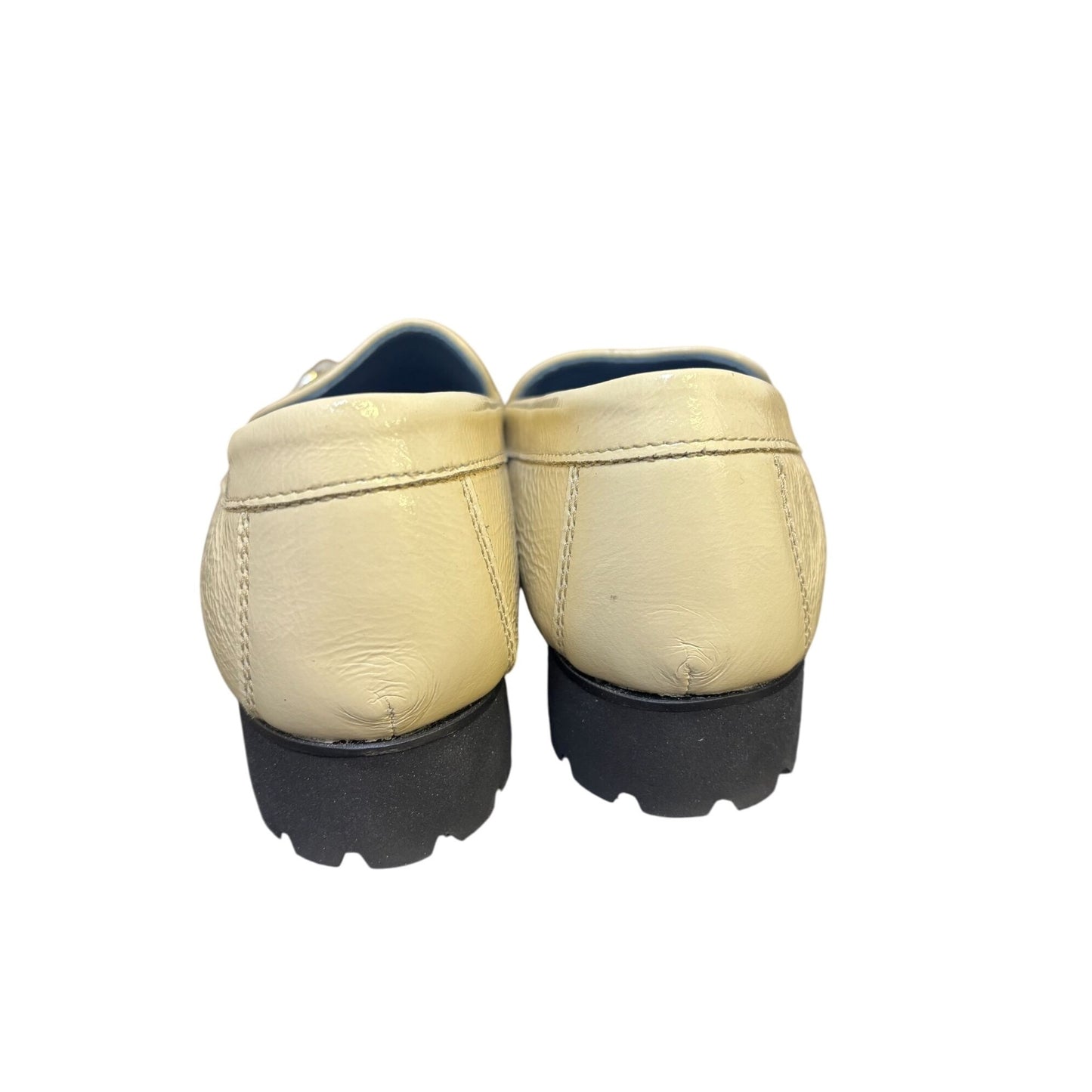 Robert Zur Patent Leather Cream Loafers Size 8