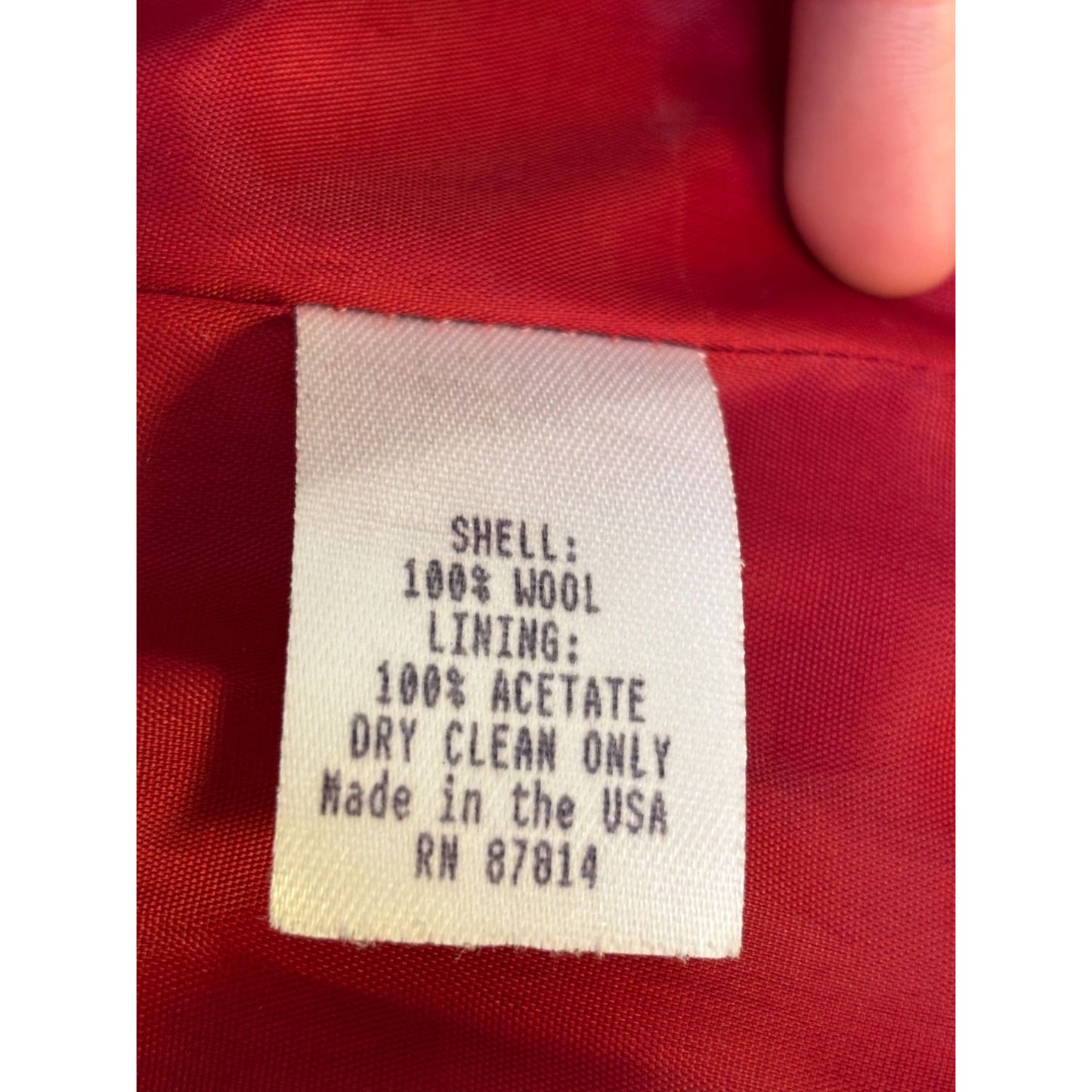 Neiman Marcus Red Wool Jacket Size 12 Button-Front