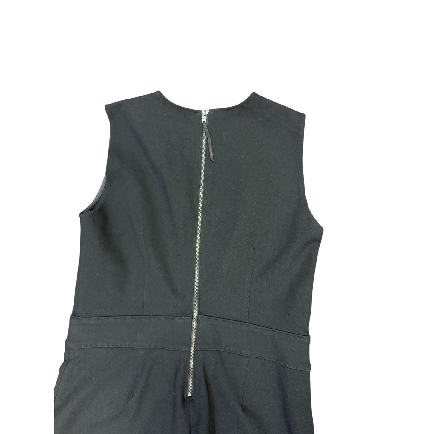 Spanx Black Sleeveless Wide-Leg Jumpsuit With Zipper Back M