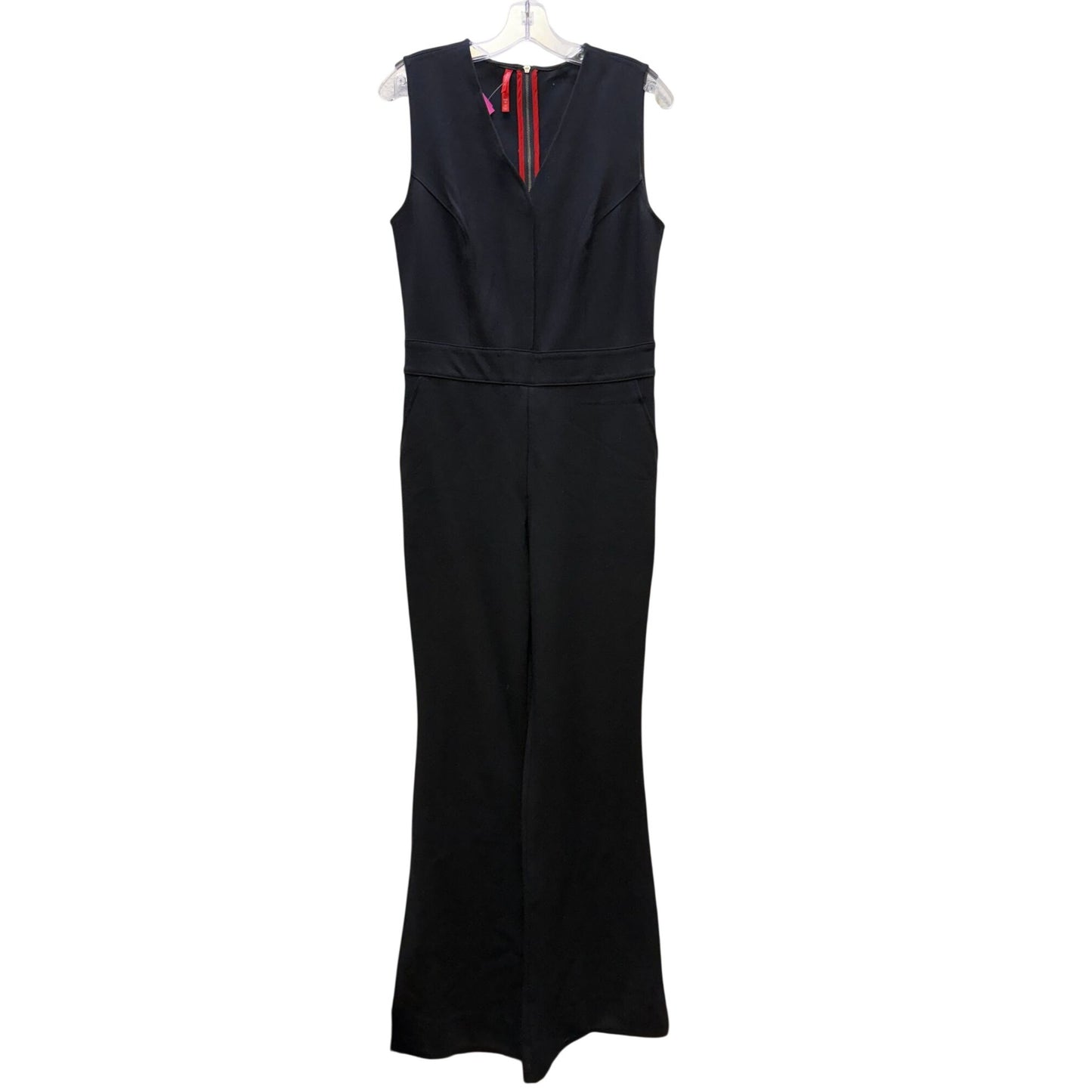 Spanx Black Sleeveless Wide-Leg Jumpsuit With Zipper Back M