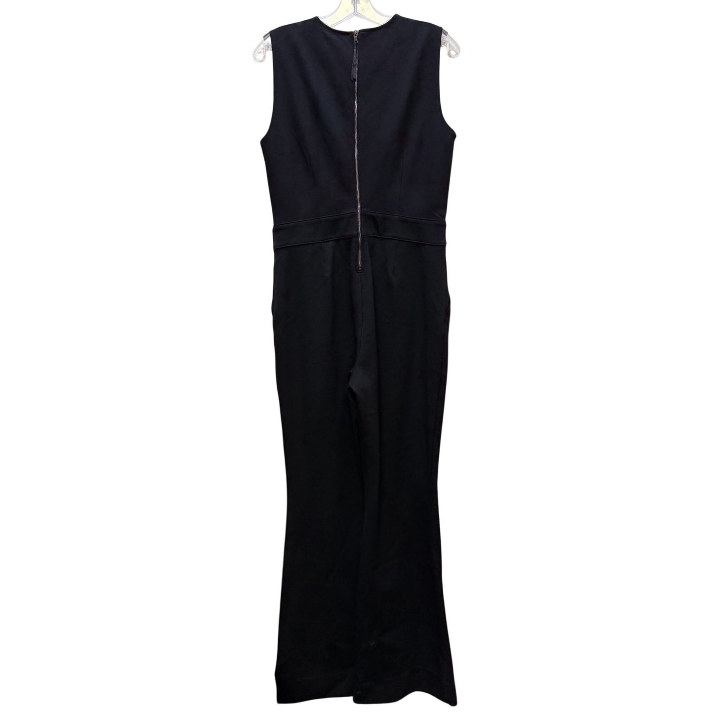 Spanx Black Sleeveless Wide-Leg Jumpsuit With Zipper Back M