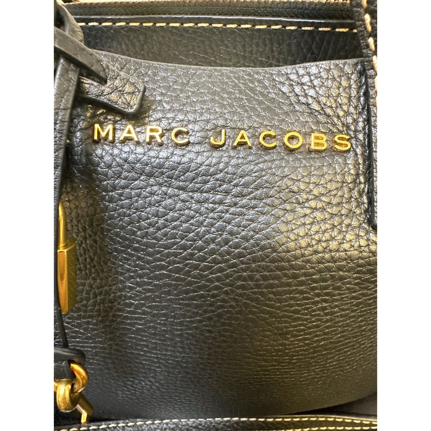 Marc Jacobs The Mini Grind Black Pebbled Leather Bag w/Adjustable Crossbody Strap