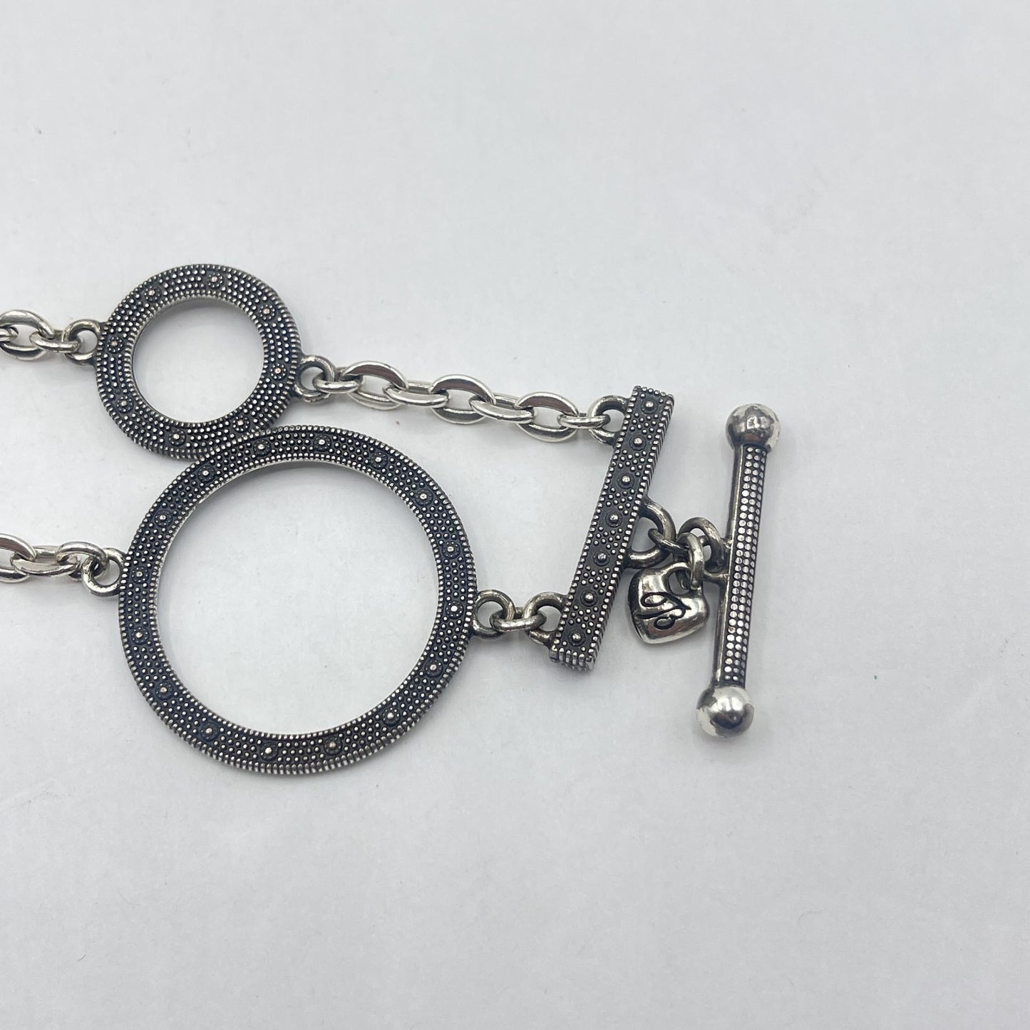 Brighton Silver-Tone Circle Link Toggle Bracelet