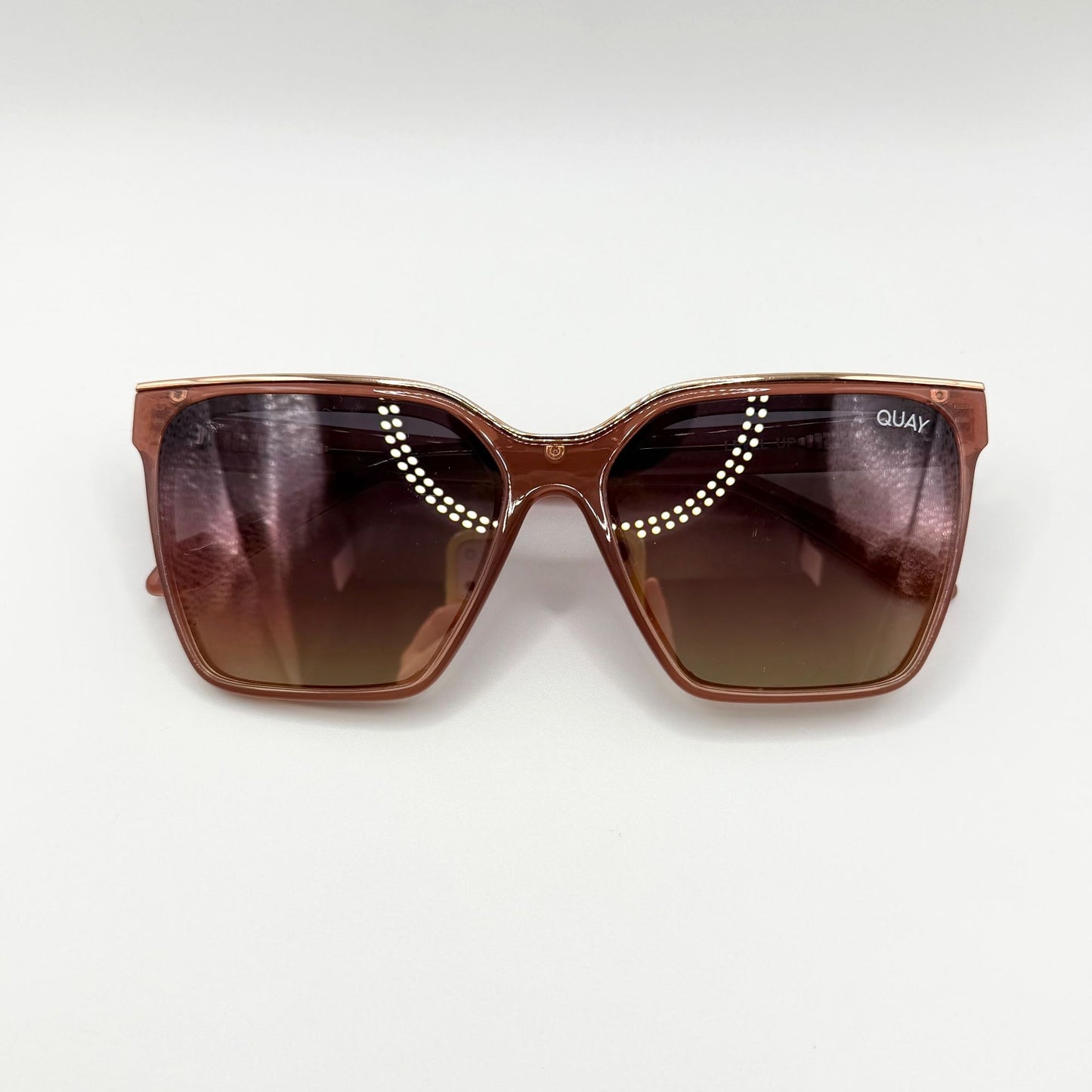 Level Up Quay Sunglasses Oversized Square Chocolate Frame