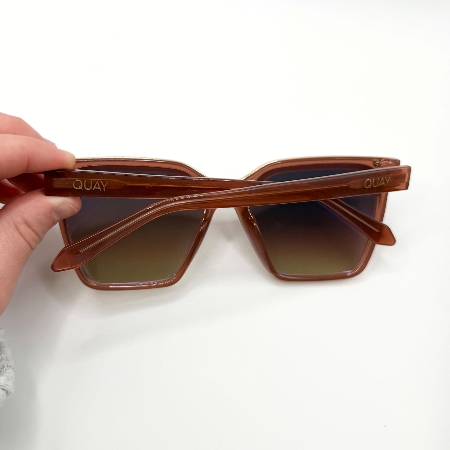 Level Up Quay Sunglasses Oversized Square Chocolate Frame