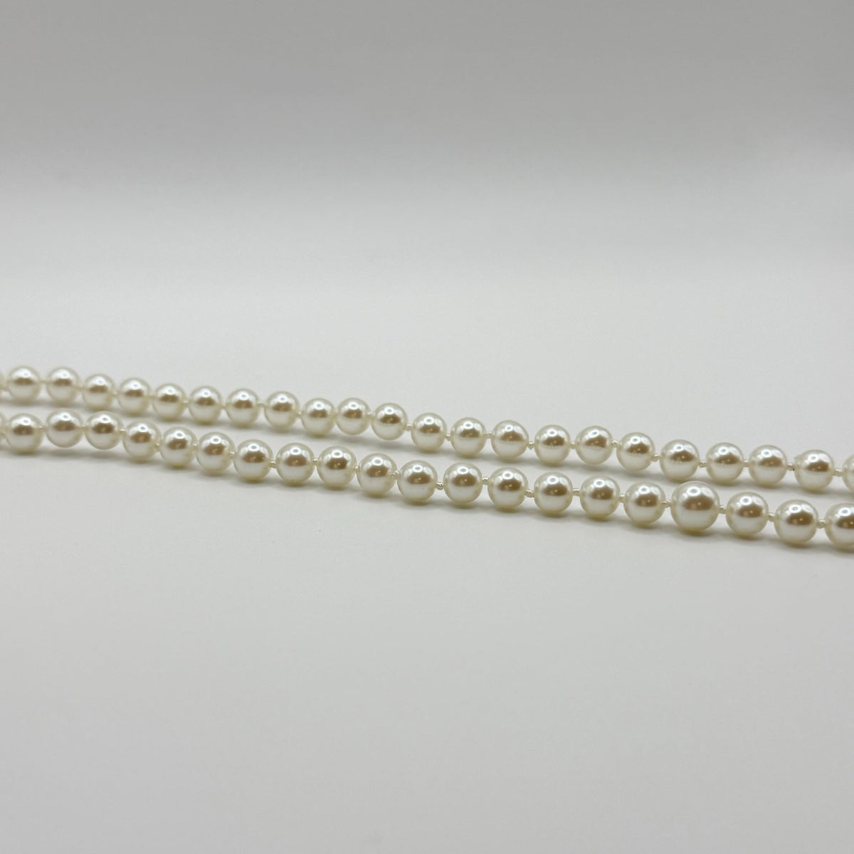 Carolee White Glass Pearl Necklace With Gold-Tone