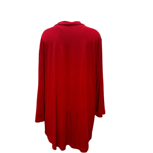 Alembika Red Long Sleeve Top Viscose Blend L