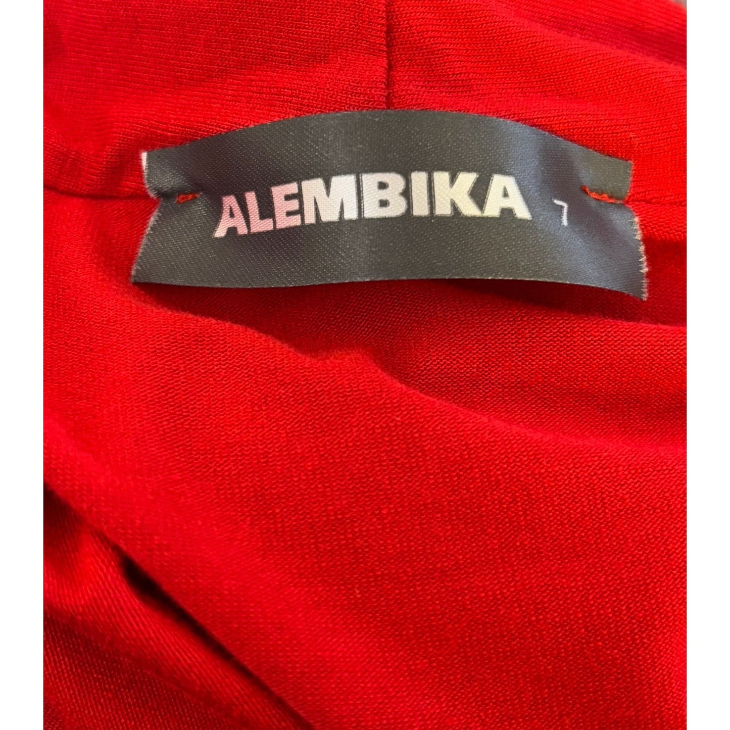 Alembika Red Long Sleeve Top Viscose Blend L
