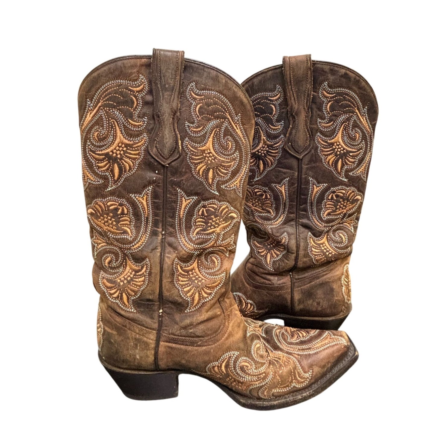 Corral Womens Brown Embroidered Western Boots Size 7.5