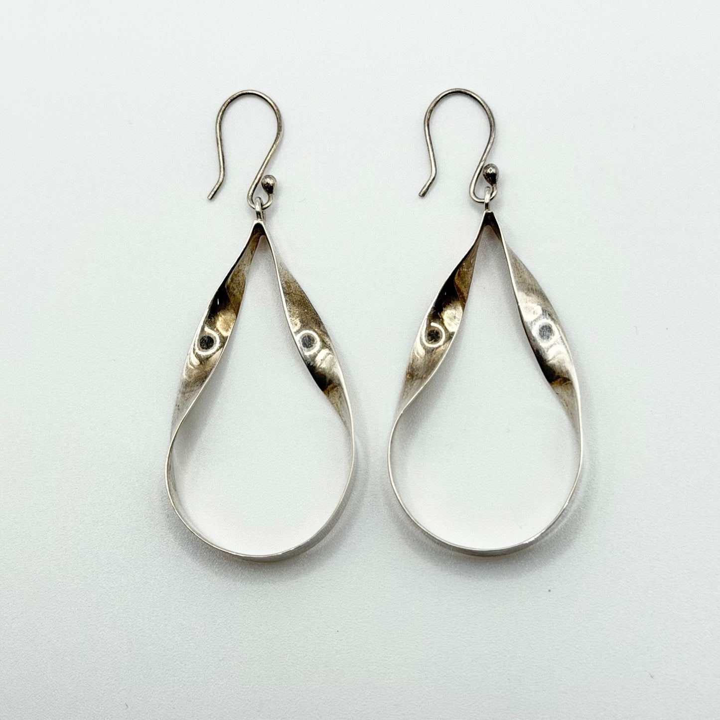 Hob Mexico 925 Sterling Silver Twisted Drop Earrings