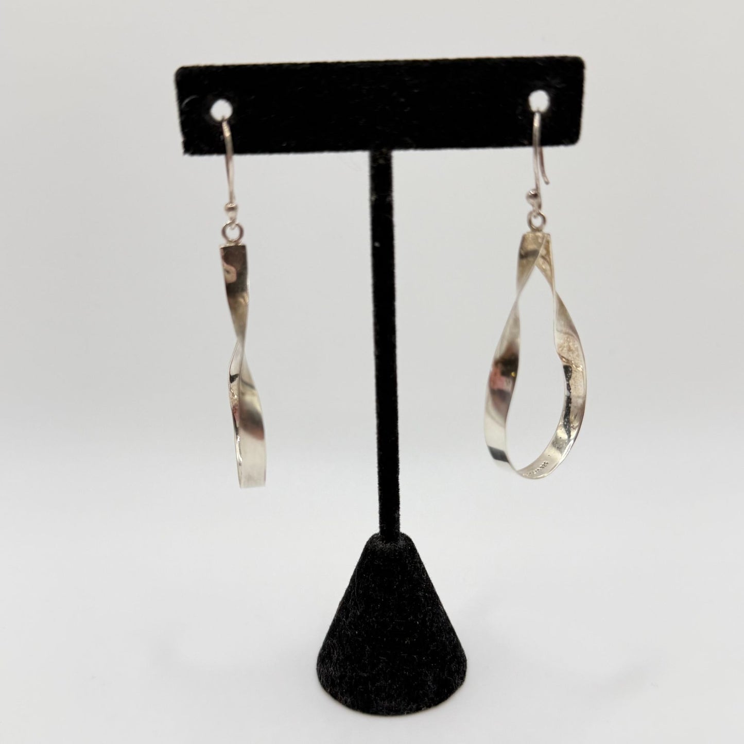 Hob Mexico 925 Sterling Silver Twisted Drop Earrings