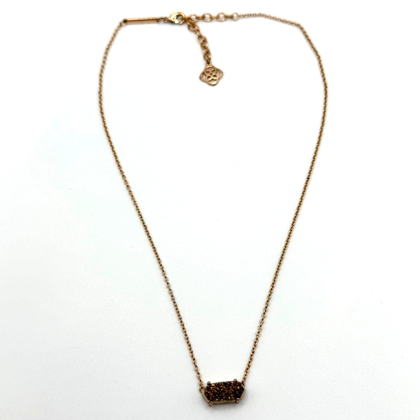 Kendra Scott Elisa Gold Drusy Pendant Necklace With Adjustable Chain