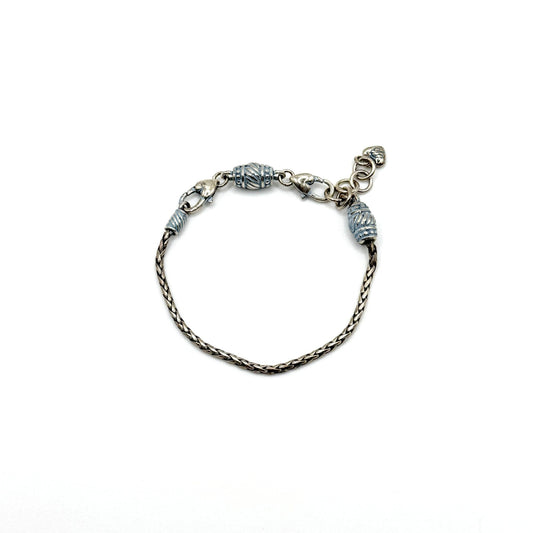 Brighton Barrel Slide Bracelet Silver-Tone And Heart Charm